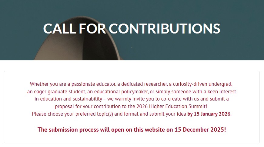 Call for Contributions